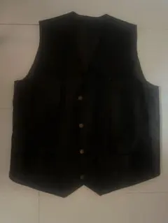 黒 レザー ベスト 本革