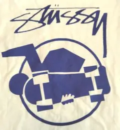レアOLD STUSSY『SKATE MAN』七分袖ラグランＴシャツ　80'S