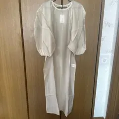 I am アイボリー バルーンスリーブ ロングワンピース