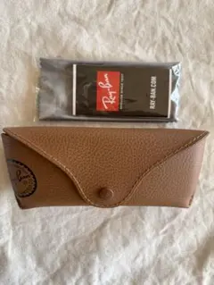 未使用レイバン サングラスケース ブラウン Ray-Ban メガネ拭きつき