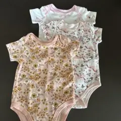 ベビー肌着 3枚セット 花柄・動物柄