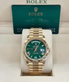 ROLEX Day-Date 自動巻き腕時計 グリーンダイヤル