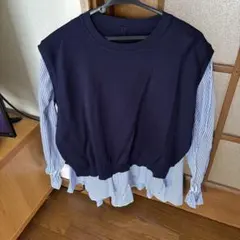 ベスト付きブラウス
