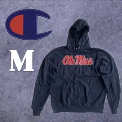 Champion Ole Miss パーカー Mサイズ ネイビー　古着 y2k