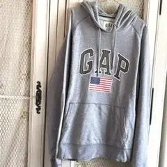 ☆GAP ☆グレー フード付き長袖パーカー