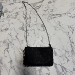 ZARA スタッズ ショルダーバッグ ブラック