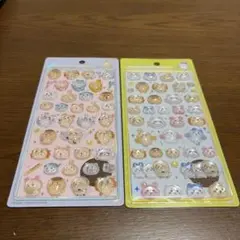 ボンボンドロップシール　ちいかわシール2セット　みんな　ポーズ　みんな　ニコニコ