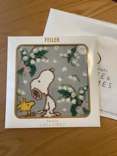 FEILFR フェイラー　スヌーピー タオルハンカチ　フチ色ピンク