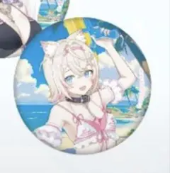 ホロライブ 缶バッジ フワワ・アビスガード　FUWAMOCO