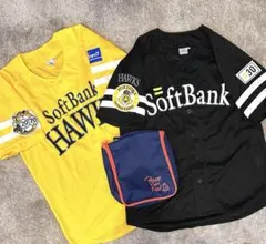 SoftBank Hawks シャツ　Lサイズ2枚とトラベルポーチ