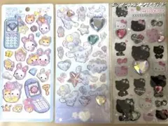 シナモロール＆ハローキティ キラキラインストーンシール 平成はっぴーフォン