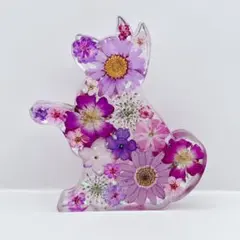 専用】♡お花たっぷりのネコさん箸置き♡固まるハーバリウム - メルカリ