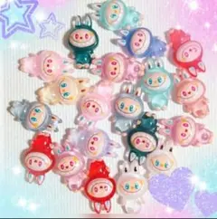 ネイルパーツ　ラブブ　ミニパーツ　ポップマート　カラフル　クリア