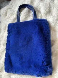 青色ファートートバッグ