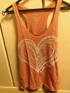 Forever 21 ハートプリント タンクトップ S/P