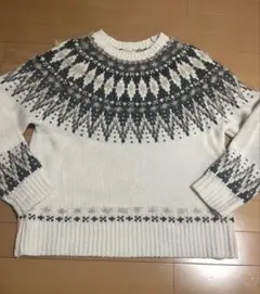 テチチ　ノルディック柄ニット　ニットプルオーバー