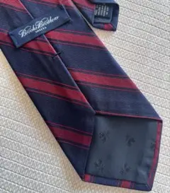 美品 ブルックスブラザーズ メーカーズ ネクタイ レジメンタル ストライプ 紺