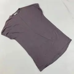 SHOO-LA-RUE Tシャツ 半袖 スリット入り スモーキーパープル F