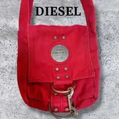 ✨美品 DIESEL ショルダーバッグ メッセンジャー キャンバス 赤 Y2K