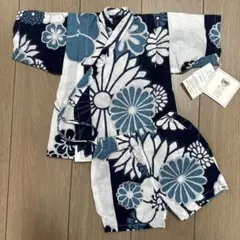 SOU-SOU 甚平 わらべぎ M ソウソウ 青 花 ドット 100〜110 - メルカリ