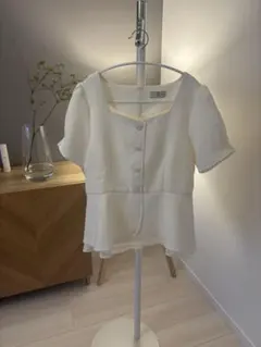 ririnco products スクエアネック 半袖ブラウス