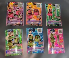 アイカツオンパレード　ミリタリー　コーデ一式（6枚）いちご＆あおい