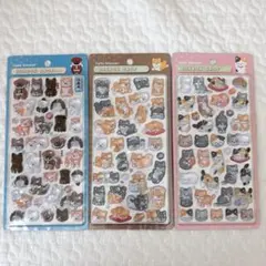 ボンボンドロップシール 和柄 第二弾 日本犬 柴犬 猫　正規品　3点セット