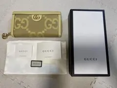 【新品】GUCCI GGジャカード マーモント ラウンドファスナー 長財布のサムネイル