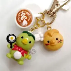 かぱちぃコックさん☆　　ハンドメイド パン かわいい キーホルダー