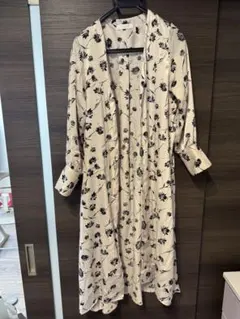 Discoat 花柄 ロングシャツワンピース