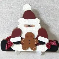 トールペイント サンタとジンジャーマン クリスマス飾り ハンドメイド