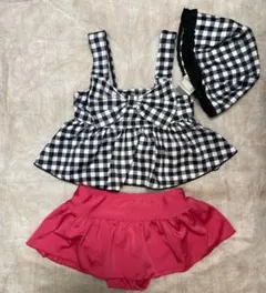 女児水着・帽子セット　セパレート　90