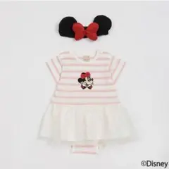 プティマイン　ミニー　ロンパース　ヘアバンド