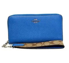 【平日限定特価】COACH/アウトレット 長財布(ブルー)