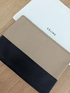 美品 セリーヌ クラッチバッグ ポーチ マルチカラー ストライプ 保存袋