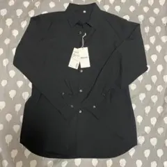 MUJI Labo ウール レギュラーカラーシャツ M 黒