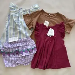 フリル袖　半袖　ワンピース　保育園着　まとめ売り 女の子　80