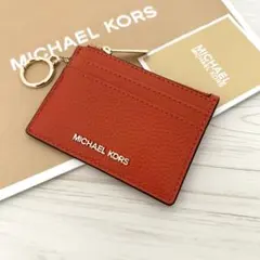 ★新品 MICHAEL KORS コインケース 小銭入れ財布 定期入れ オレンジ