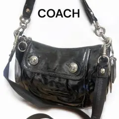 【極美品】COACH ショルダーバッグ ワンショルダー ポピー パテントレザー