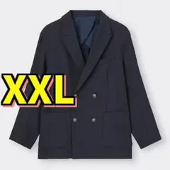 完売品 GU ダブルブレストブレザー 69NAVY ネイビー XXL