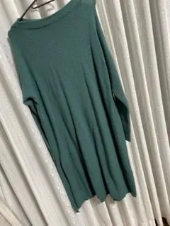 earth❤️大きいサイズグリーン緑ニットロングワンピース❤️セーター❤️Rayコラボ