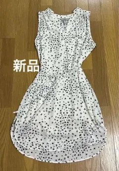 H&M ノースリーブワンピース 白黒 新品のサムネイル