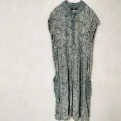 Maggie B. 花柄 半袖シャツワンピース M