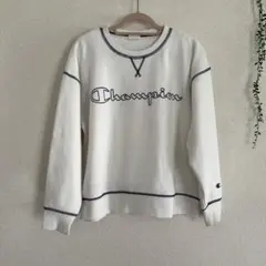 【すぐ発送】チャンピオントレーナー裏起毛スウェット白長袖150