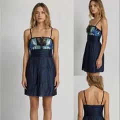 2041◆DIESEL ディーゼル キャミソール ワンピース 羊革 XSのサムネイル
