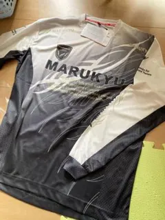 MARUKYU 長袖 ドライTシャツ ホワイト ブラック Mサイズのサムネイル