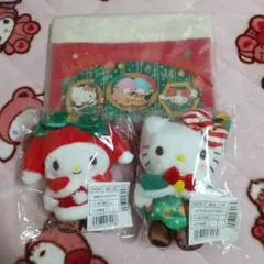 サンリオ クリスマス キティ&マイメロ マスコットホルダー2点セット