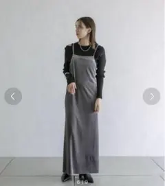 mystic ベロア キャミワンピース