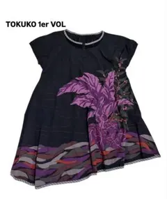 TOKUKO 1er VOL ボタニカル柄　チュニック　ワンピース　半袖　鮮やかのサムネイル