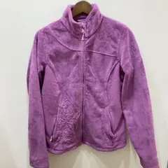 sh3250 エルエルビーン　紫色 フリースジャケット 花柄刺繍